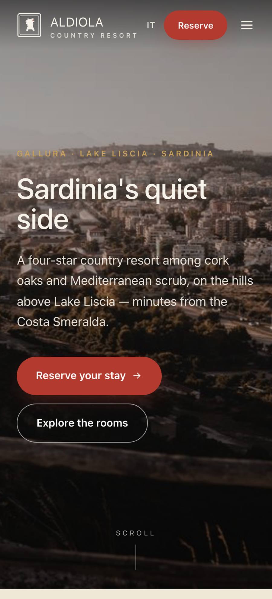 Aldiola Country Resort — Home (mobile), rebuilt