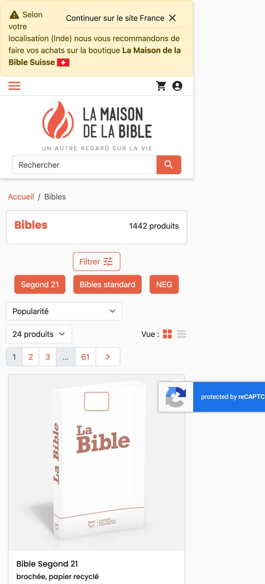 La Maison de la Bible — Bibles (mobile), original