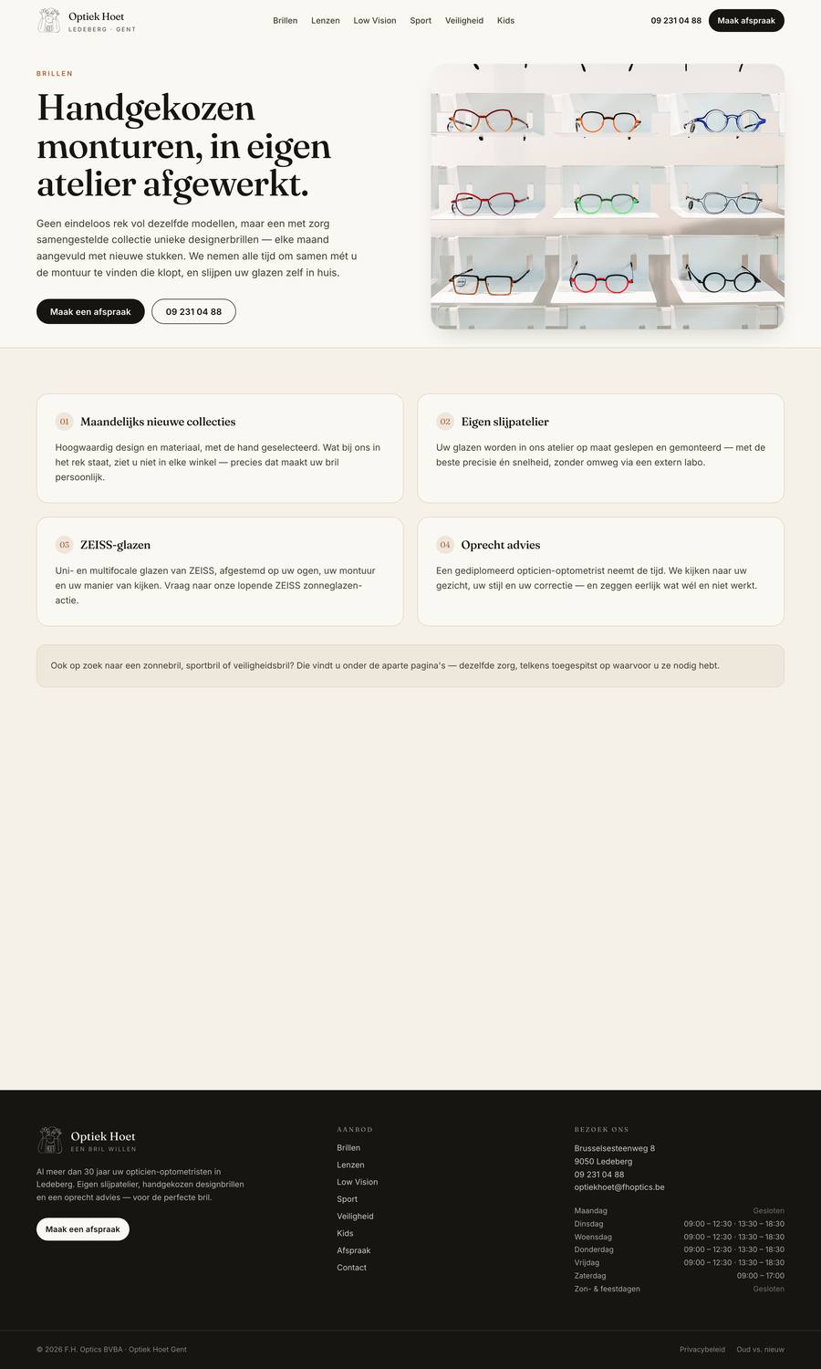 Optiek Hoet — Brillen (desktop), rebuilt