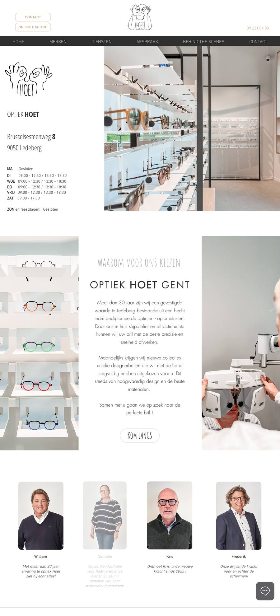 Optiek Hoet — Home (mobile), original